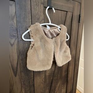 PL Baby Beige Faux Fur Vest